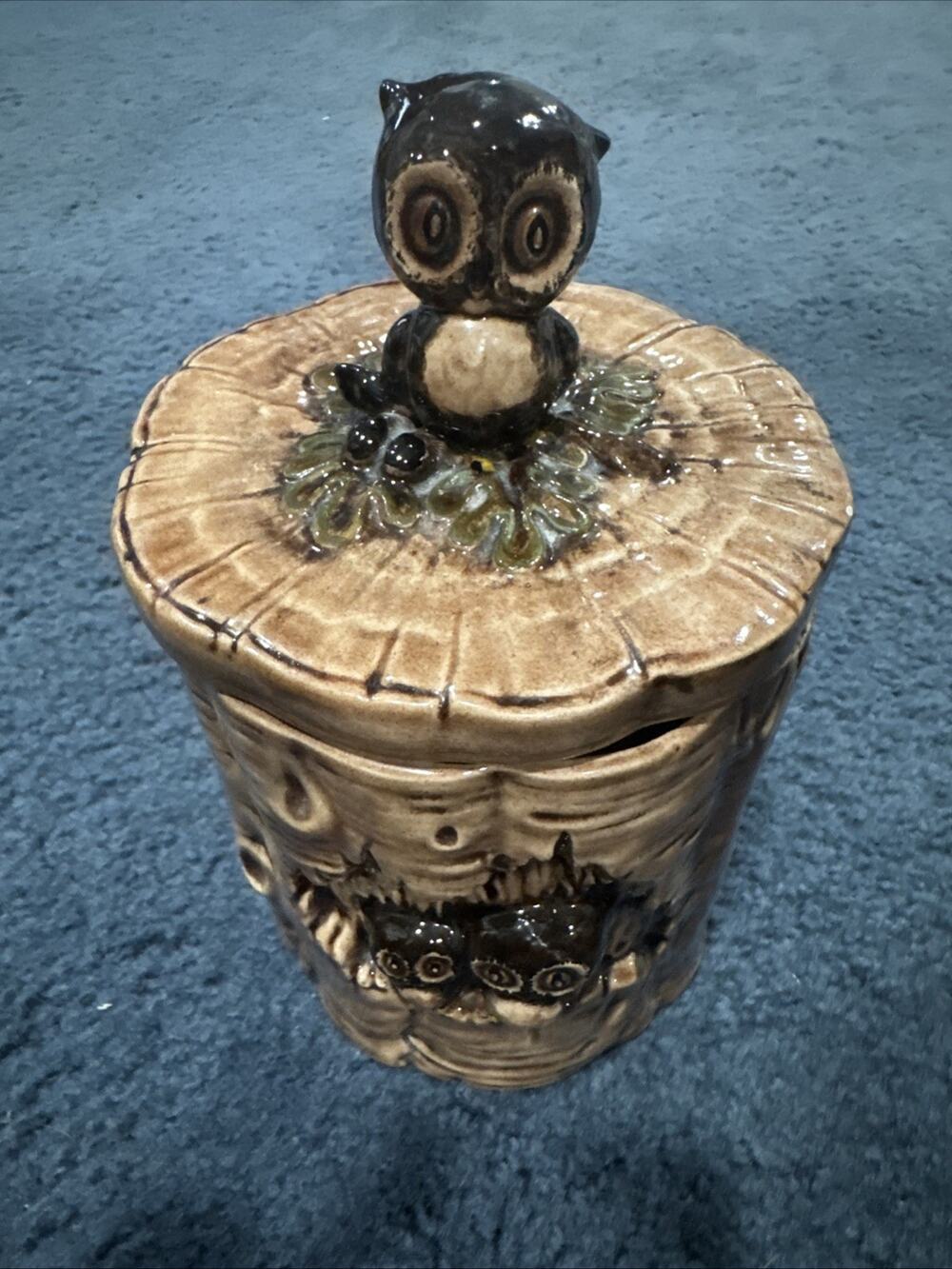 Mcm Owl Canister/Cookie Jar Brown
